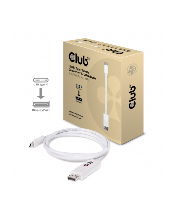 Club 3D USB C - DisplayPort (M/Ż) Biały 1.2m (CAC-1517)