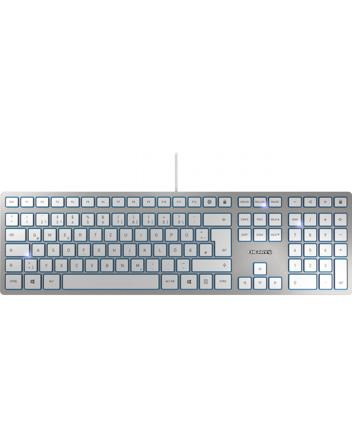 Cherry KC 6000 slim srebrna (JK- 1600DE- 1) / wersja QWERTZ - niemiecki układ główny