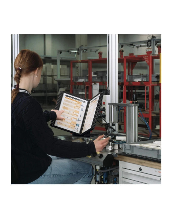 Durable System Stołowy Vario A4 Z 10 Panelami Czarny (557001) główny