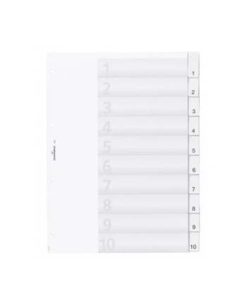 Durable Przekładki A4 PP 1-10 Indeksy Zgrzane Przezroczyste nr 2