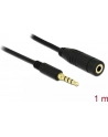 Delock Kabel Przedłużacz 3.5Mm Jack Czarny 1M (84666) - nr 16