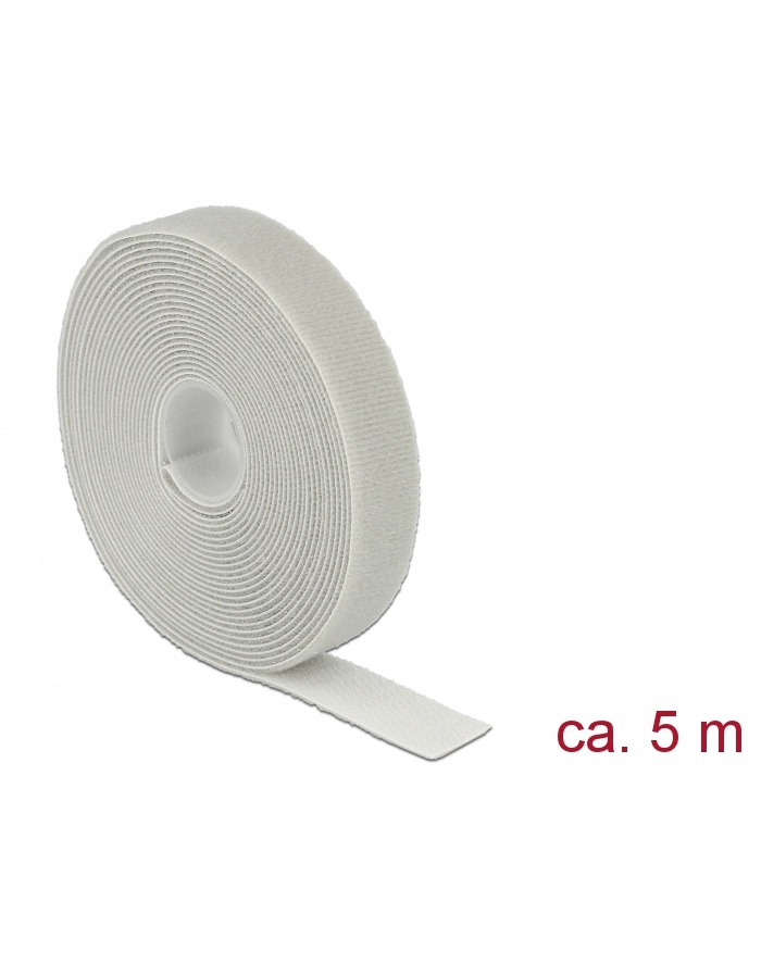 Organizer Delock DELOCK Klett-Kabelbinder 20mm x 5m Rolle grau - 18280 główny