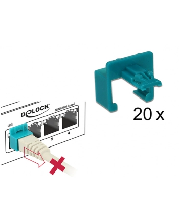 Delock Zestaw startowy Secure Clip RJ45 20 częściowy  (86406) nr 1
