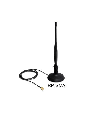 DeLOCK z magnetyczną stopką i elastycznym przegubem, 2,4 GHz, RP-SMA, 4 dB (88413) nr 1