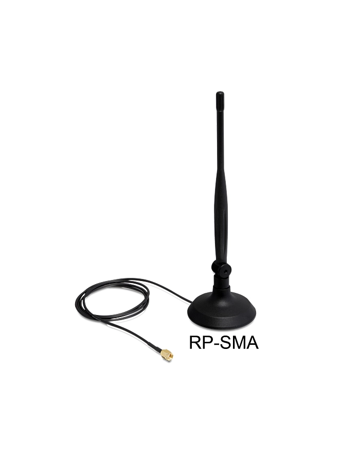 DeLOCK z magnetyczną stopką i elastycznym przegubem, 2,4 GHz, RP-SMA, 4 dB (88413) główny
