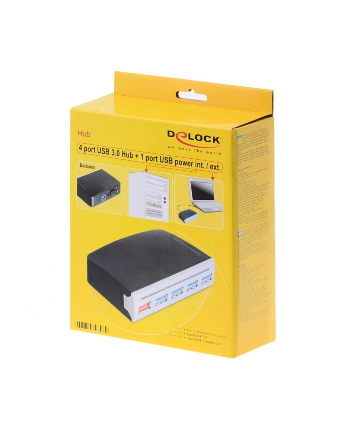Delock 4-Port USB3.0 Czarny (61898) główny