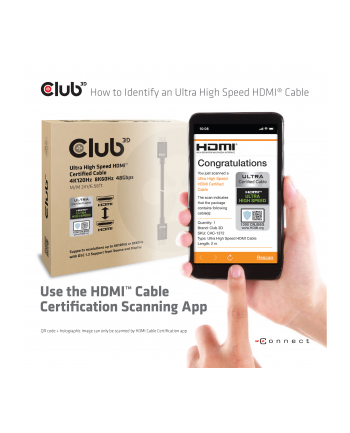 Kabel Club 3D HDMI-Kabel A -> A 2.1 Ultra High Speed 10K HDR 2m nr 1