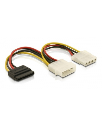 DeLOCK Cable Power SATA HDD > 2x 4pin male/female (60103)