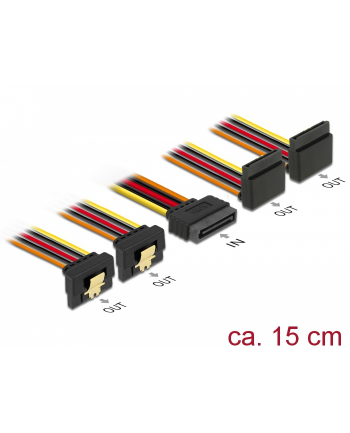 Delock SATA 15Pin - 4x 15Pin SATA, 15cm (60153)