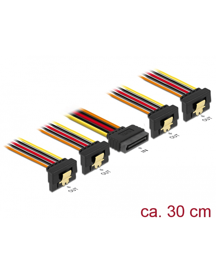 Delock SATA 15 pin - 4x SATA 15 pin, 30cm (60167) główny