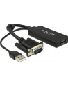 Delock Adapter AV VGA + Audio na HDMI Czarny (62668) - nr 14