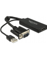 Delock Adapter AV VGA + Audio na HDMI Czarny (62668) - nr 5