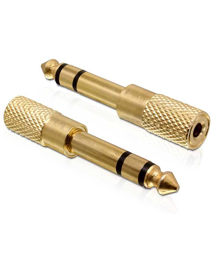 Delock Adapter AV 65361 Adapter 3.5 - 6.3mm Złoty (65361) główny