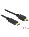 Delock USB C-miniUSB M/M 0,5m Czarny (83335) - nr 7