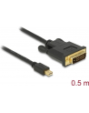 Delock Mini DisplayPort DVI 0.5m Czarny (83987) - nr 19