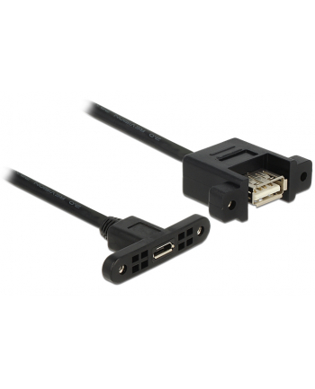 Delock Kabel USB Micro B - USB A 0.25m Czarny (85109)