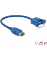 Delock Kabel USB USB A - USB A 0.25m Niebieski (85111) - nr 14