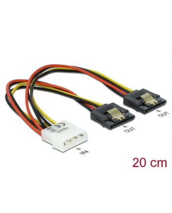 Delock Adapter molex-2xSATA 15 pin 0,2m (85237)