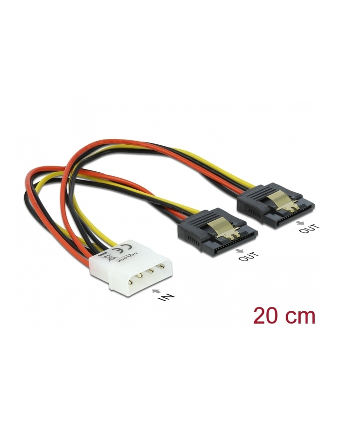 Delock Adapter molex-2xSATA 15 pin 0,2m (85237) główny