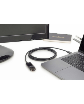 Digitus Kabel USB Digitus USB-C DisplayPort, 2m, Czarny (AK-300333-020-S) (AK300333020S)