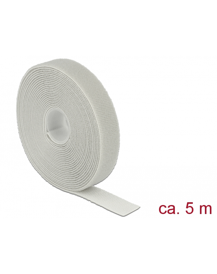 Organizer Delock DELOCK Klett-Kabelbinder 20mm x 5m Rolle grau - 18280 główny