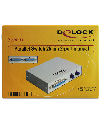 Delock Przełącznik Ręczny 2-portowy przełącznik równoległy Sub-D 25 pinów (87618)
