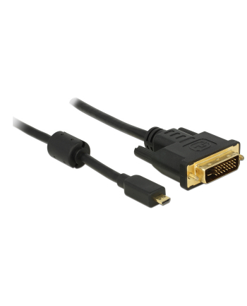 Delock microHDMI na DVI (24+1) 1m Czarny (83585)