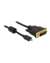 Delock microHDMI na DVI (24+1) 1m Czarny (83585) - nr 5