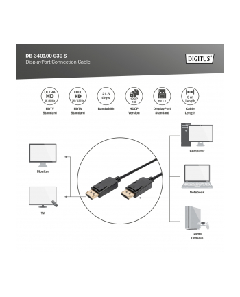 DIGITUS DisplayPort cable - 3 m