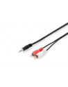 Digitus Kabel Minijack 3.5 - RCA Cinch x2 2.5m Czarny (DB-510300-025-S) - nr 1