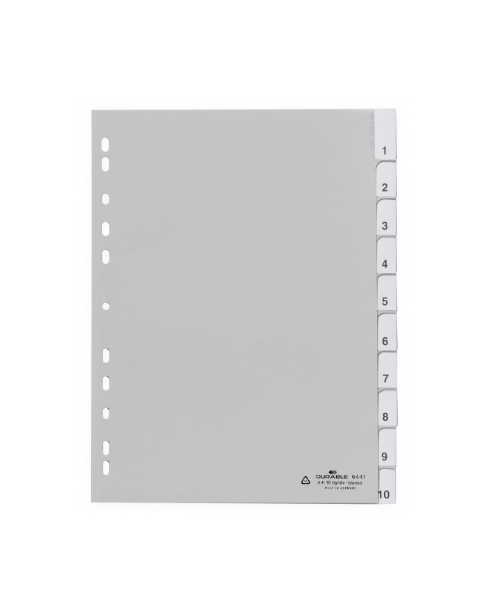 Durable Przekładki A4 Pp, Zgrzane Wymienne Indeksy, 10 Części (644110) główny