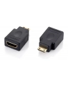 Equip 118914 miniHDMI (Type C) > HDMI (Type A) Adapter M/F, black, gol - nr 2