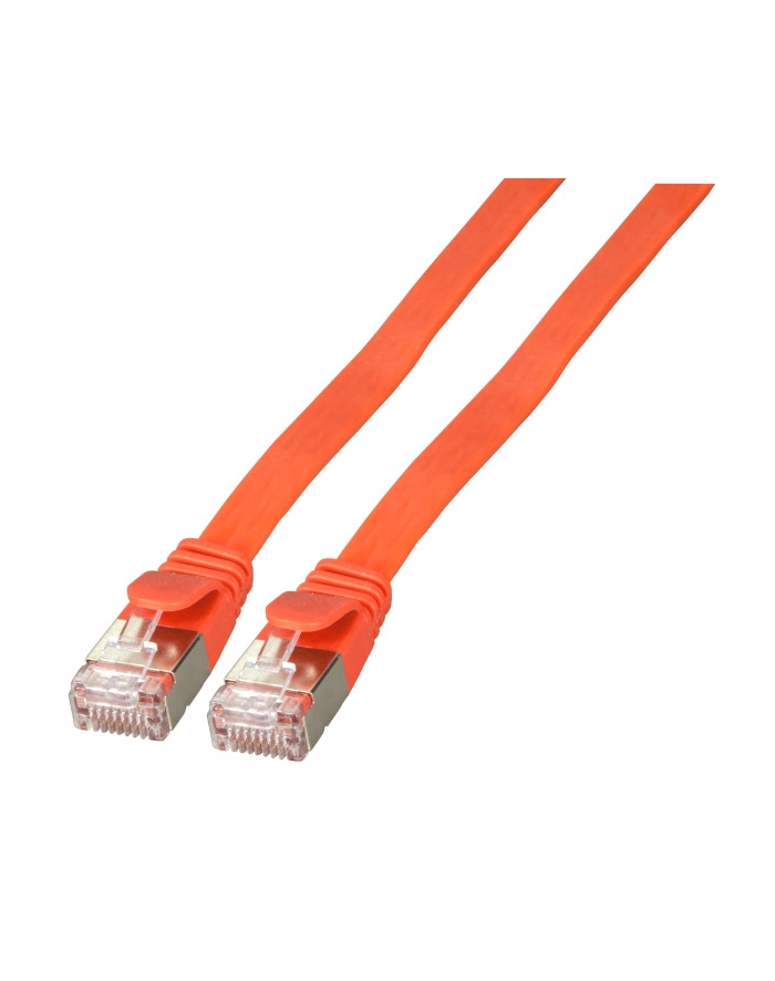 efb-elektronik Kabel płaski RJ45 U / FTP, kat. 6A, PVC, 2 m, czerwony główny