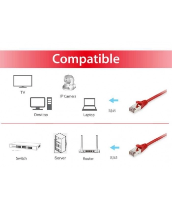 Equip Patchcord Cat 6a, SFTP, 5m, czerwony (606506)