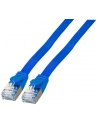 efb-elektronik Kabel płaski RJ45 U / FTP, kat. 6A, PVC, 0,25m niebieski (K5545BL.0,25) - nr 4