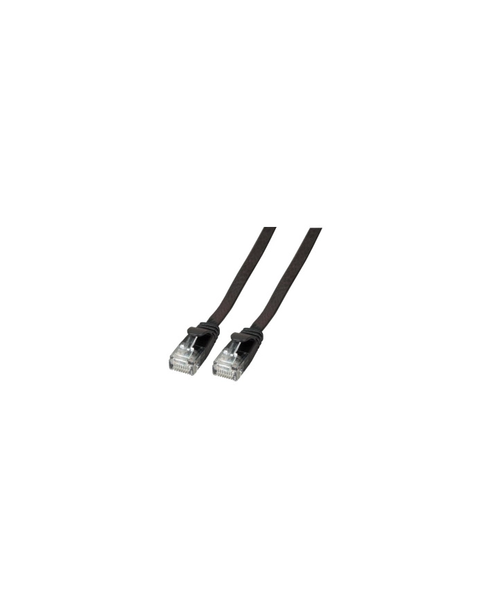 EFB Płaski kabel połączeniowy RJ45 U / UTP, kat.6A, PVC, 1m, czarny (K8107SW.1) główny