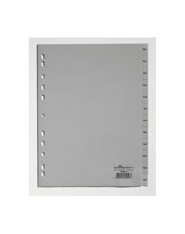 Durable Przekładki Pp A4 Szare 6507 główny