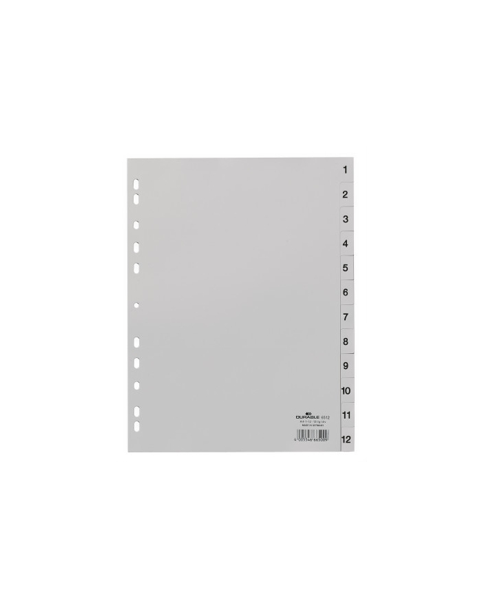 Durable Przekładki Pp A4 Szare 6512 główny