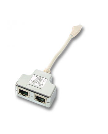 Przejściówka rozdzielacz RJ45 2 x RJ45 (żeńskie), kat. 6, 8 4 + 4