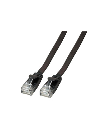EFB Płaski kabel połączeniowy RJ45 U / UTP, kat.6A, PVC, 1m, czarny (K8107SW.1) nr 1