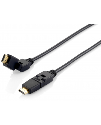 Equip 119361 HighSpeed HDMI Cable with Ethernet, black 1,0m, swivel, b