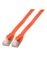 efb-elektronik Kabel płaski RJ45 U / FTP, kat. 6A, PVC, 2 m, czerwony - nr 2