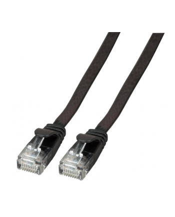 EFB Kabel płaski RJ45 U / UTP, Cat. 6A, PVC, 5 m, czarny