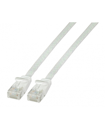 EFB-ELEKTRONIK  PŁASKI KABEL POŁĄCZENIOWY RJ45 U/UTP, KAT. 6A, PVC, 0,5 M, BIAŁY (K8107WS05)