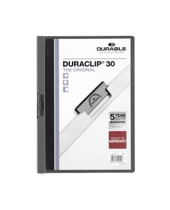 Durable Skoroszyt Zaciskowy Duraclip 1-30 Antracytowy 25Szt.