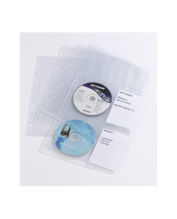 Durable Koszulka Na 4 Płyty Cd/Dvd Do Segregatora 5238-19, Zestaw 10 Szt., Przezroczyst nr 2