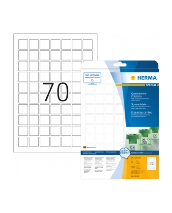 Herma Wymienne Etykiety A4, 24 X 24 Mm, Białe, Technologia Movables. - 10105 nr 2