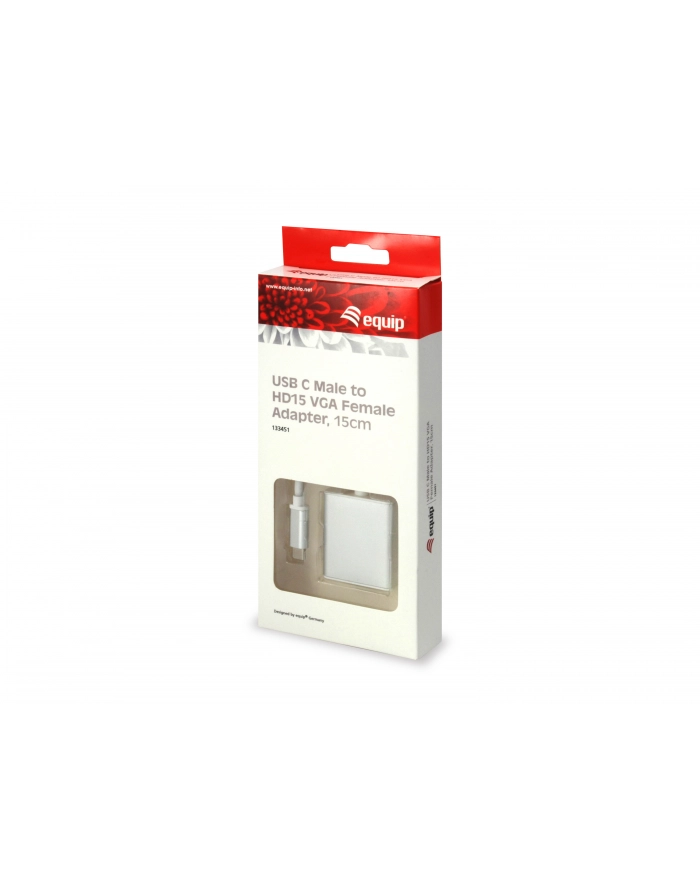 Equip USB-A-VGA 0,15m Biały (133451) główny