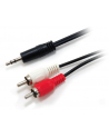 Equip Minijack 3.5 - RCA (Cinch) x2 2.5m Czarny (14709207) - nr 3