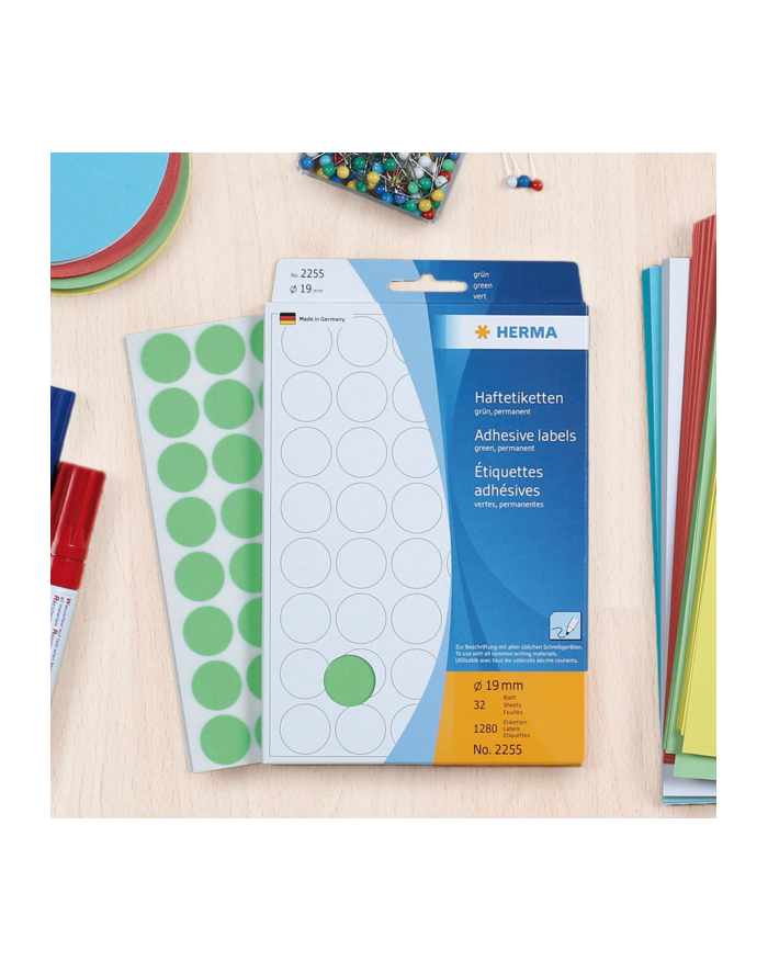 Herma Etykieta okrągła ø 13mm czerwony papier 2464 sztuki 2232 główny